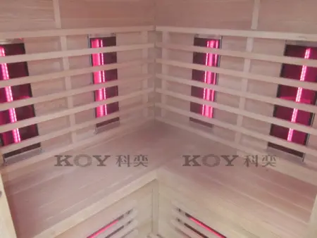 Инфракрасная сауна KOY H03-K61 двухместная с цветотерапией, хемлок