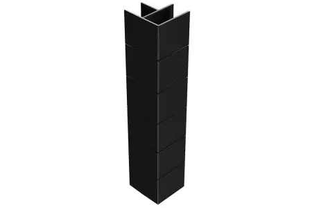 Угловой элемент для клумбы Holzhof Eco 25*300, пластик черный, 90°