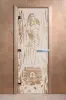 Дверь для сауны DoorWood Горячий пар, 700мм х 1900мм, без порога, сатин, коробка ольха
