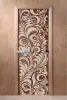 Дверь для сауны DoorWood Хохлома, 700мм х 2000мм, без порога, бронза, коробка ольха