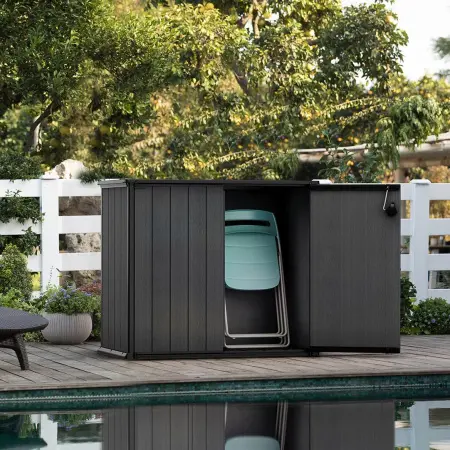 Пластиковый шкаф для улицы Keter Cortina Bella, 1000L