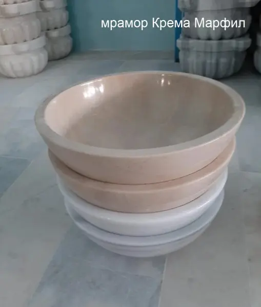 Курна для хамама из мрамора КР-38 (420х420х160) вес 40 кг