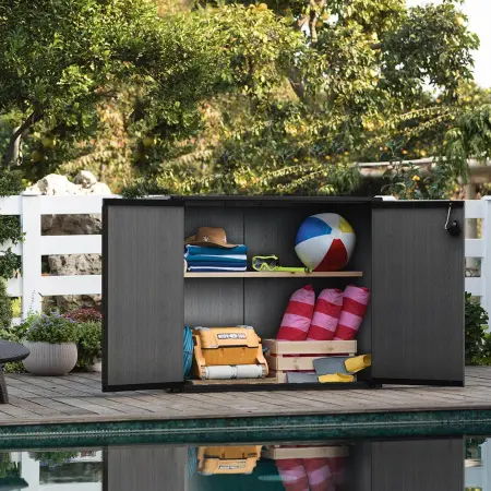 Пластиковый шкаф для улицы Keter Cortina Bella, 1000L