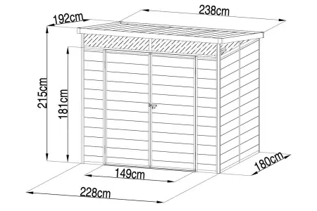 Сарай пластиковый Black Fox Artisan 4,1м2, grey