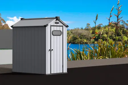 Пластиковый серый сарай Black Fox Summit 2,3 м², grey