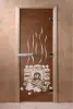 Дверь для сауны DoorWood Банька, 700мм х 1700мм, без порога, бронза, коробка ольха