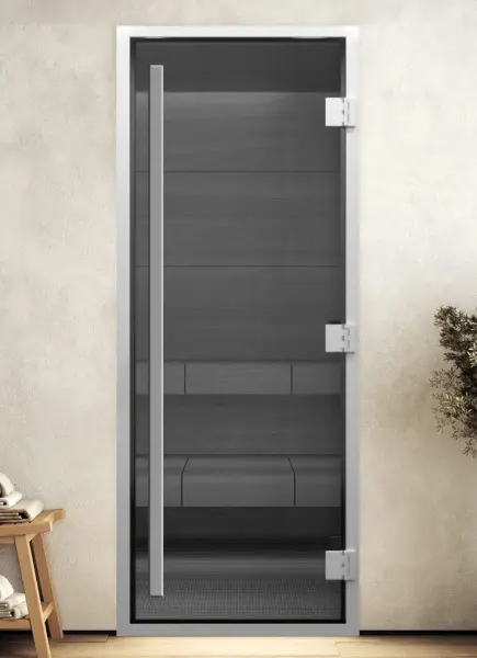 Дверь для турецкой парной DoorWood Prestige 700мм х 1900мм, стекло графит