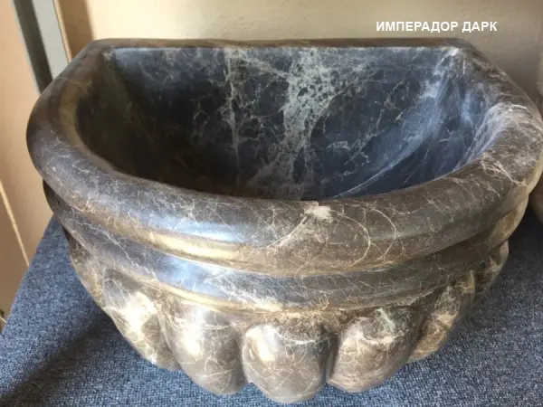 Курна для хамама из мрамора КP-60 (430х350х250) вес 40 кг