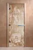 Дверь для сауны DoorWood Горячий пар, 600мм х 1900мм, без порога, прозрачная, коробка ольха