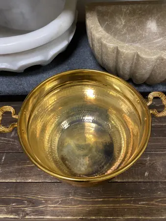 Чаша для получения пены медная, ЕМ-10 Gold, диаметр 31 см