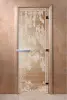 Дверь для сауны DoorWood Березка, 600мм х 1800мм, без порога, прозрачная, коробка ольха