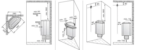 Электрическая печь Harvia Delta D36XE Steel, с выносным пультом в комплекте в интернет-магазине WellMart24.com