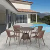 Комплект садовой мебели из искусственного ротанга T197AT/Y137C-W56 Light Brown 4Pcs