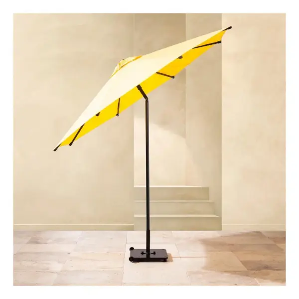 Зонт пляжный профессиональный Kiwi Clips Ø2,5 м, с наклоном, желтый