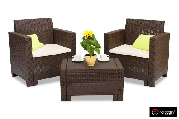 Комплект садовой мебели B:Rattan Nebraska Terrace Set, wenge