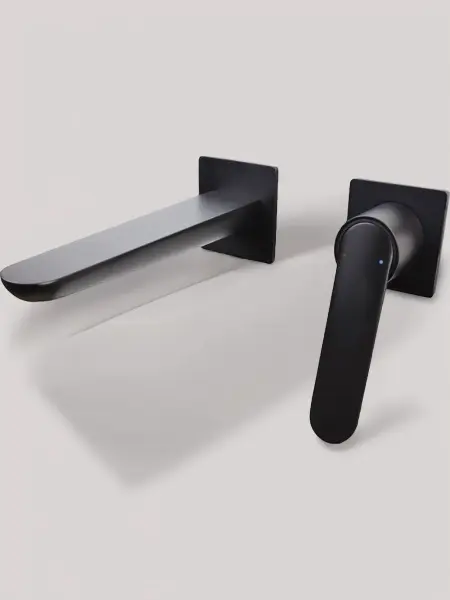 Смеситель встраиваемый для раковины АЙКОН, цвет черный, 7006CB