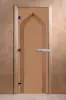 Дверь для сауны DoorWood Арка, 700 х 1900 мм, без порога, бронза матовая, коробка ольха