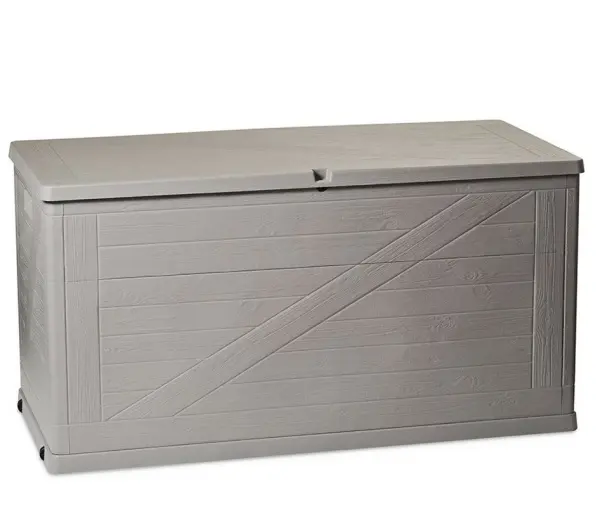 Садовый ящик-сундук пластиковый Toomax Wood Line 420L, grey