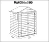 Сарай пластиковый Keter Manor 6x5' ft DD TWF, серый
