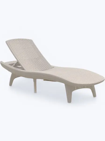 Шезлонг Keter Pacific, white 197x75x40 см