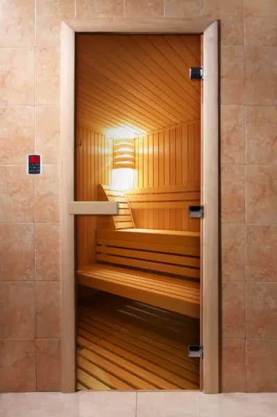 Дверь для сауны DoorWood с фотопечатью А31, 700мм х 1900мм, без порога, коробка ольха