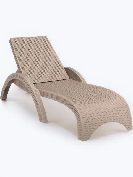 Плстиковое кресло шезлонг Siesta GS 1009, beige бежевое 187 x 73 x 44 см