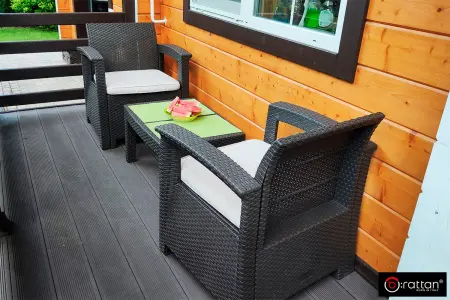 Комплект садовой мебели B:Rattan Comfort 3, венге