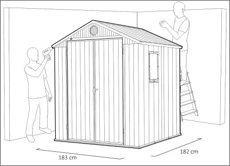 Сарай пластиковый Keter Darvin 6x8' ft, graphite
