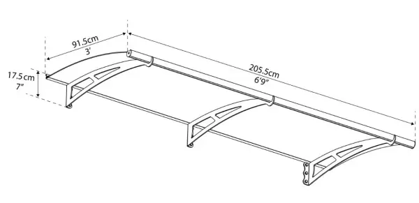 Дверной навес Palram - Canopy Aquila 2050