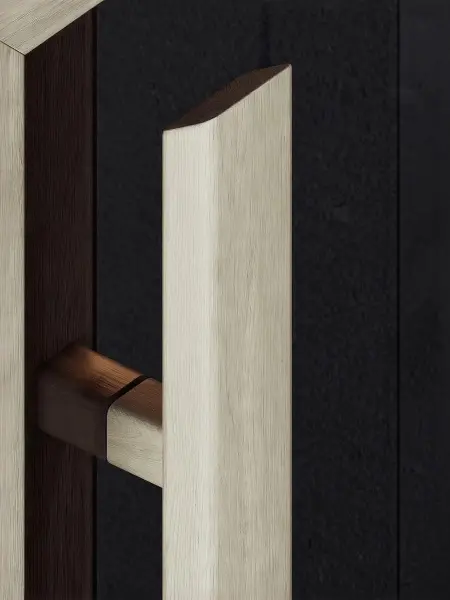 Дверь для сауны DoorWood Престиж Legend, 800мм х 2000мм, маятниковая, бронза, коробка дуб