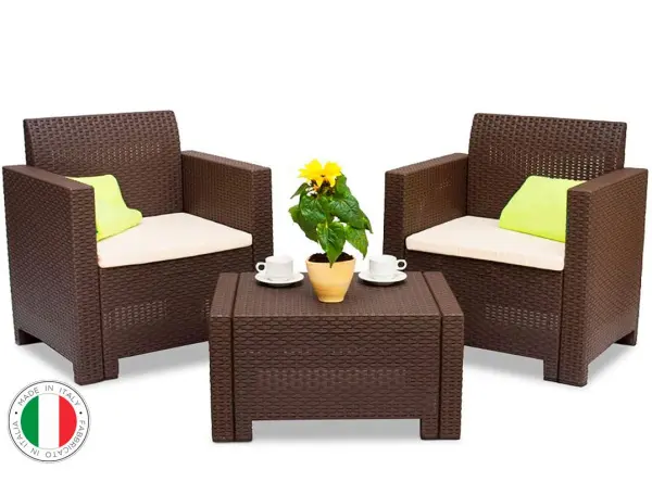 Комплект садовой мебели B:Rattan Nebraska Terrace Set, wenge