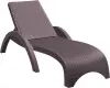 Пластиковое кресло шезлонг Siesta GS 1009, brown коричневыйЮ 187 x 73 x 44 см