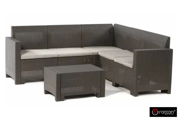 Комплект садовой мебели B:Rattan Nebraska Corner Set, wenge