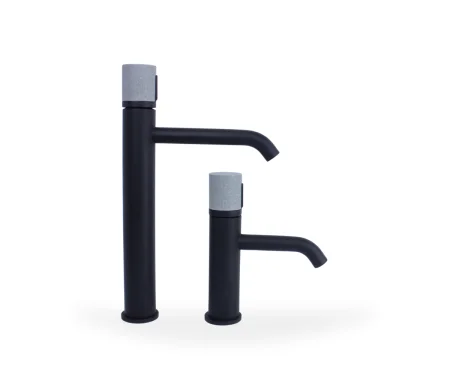 Смеситель для раковины серия Focus, цвет черный матовый/гранит, 24601BG