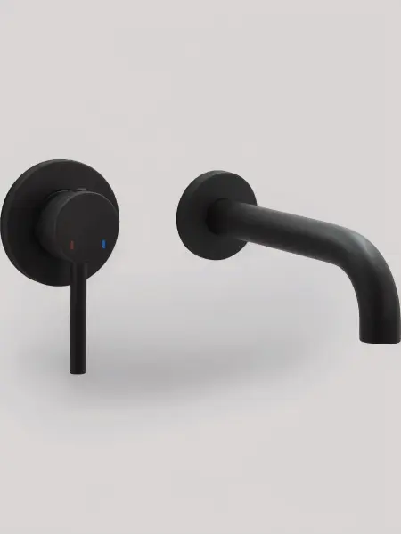 Смеситель для раковины настенный Scandi, цвет черный матовый, 14511B