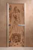 Дверь для сауны DoorWood Горячий пар, 700мм х 1700мм, без порога, бронза матовая, коробка ольха