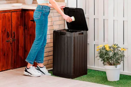 Мусорный бак Toomax 80л , коричневый