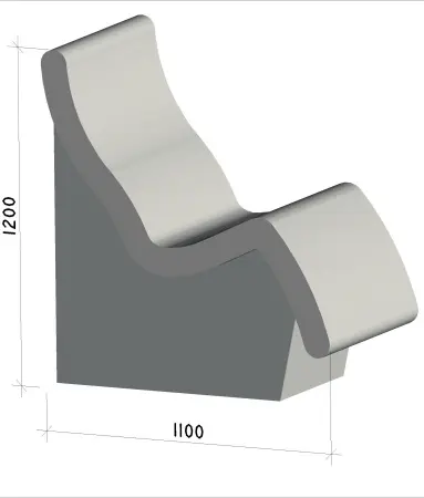 Сиденье для хамама Lige 1200х1100x700мм