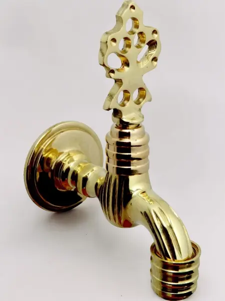 Кран латунный для хамама, цвет латунь, 06