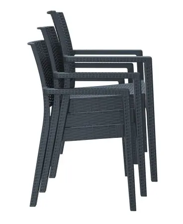 Кресло пластиковое Siesta Ibiza, dark grey
