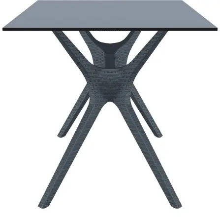 Стол садовый из пластика Siesta Ibiza table 140, dark grey