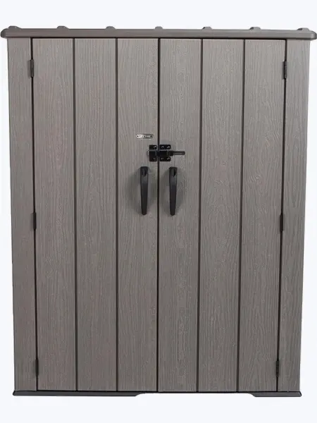 Пластиковый шкаф для улицы LifeTime Wood Look 1500L, Brown 60209