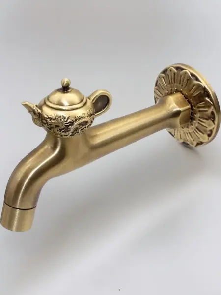 Кран латунный для хамама, цвет бронза, 13263