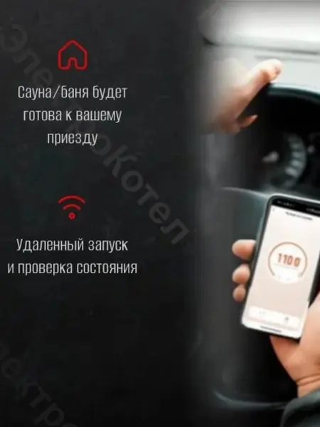 Электрическая печь Зевс 9 кВт, с выносным пультом Wi-Fi в комплекте в интернет-магазине WellMart24.com