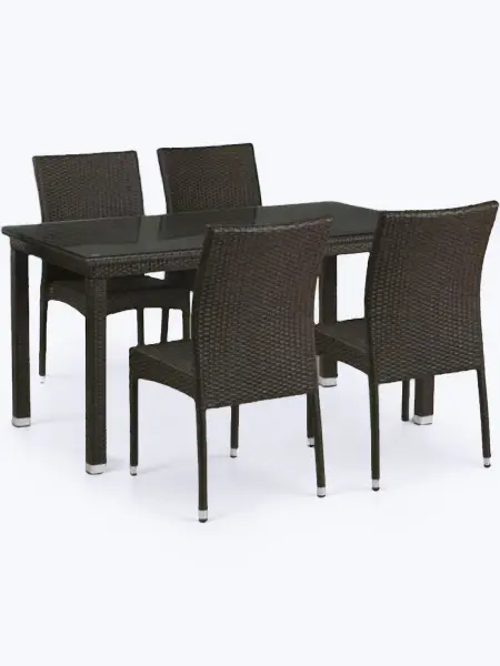 Комплект садовой мебели из искусственного ротанга T256A/YC380A-W53 Brown (4+1)