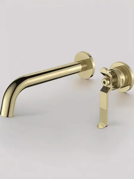 Смеситель для раковины настенный 1760'S, цвет матовое золото, 5530CG