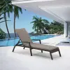 Плетеный шезлонг из искусственного ротанга A30A2-W53 Brown, коричневый,  200 х 91 x 70 см, с матрасом