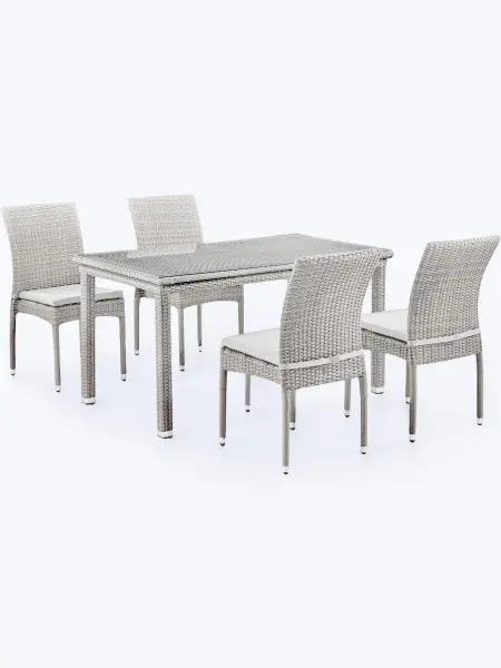 Комплект садовой мебели из искусственного ротанга T256С/Y380C-W85 Latte 140х80 (4+1)