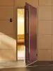 Дверь для сауны DoorWood Престиж, 700мм х 2100мм, с порогом, бронза матовая, коробка ольха