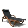 Шезлонг-лежак "Malta" AFM-511A Black 201х82x77 см. 